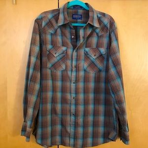 Pendleton Frontier plaid shirt size large